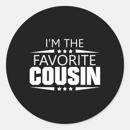 Ik ben de favoriete nicht ronde sticker (Voorkant)