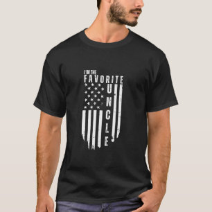 Ik ben de favoriete oom grappige nicht neef Amerik T-shirt
