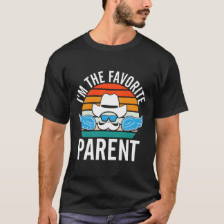 Ik ben de favoriete ouder papa ouders papa mama pa t-shirt