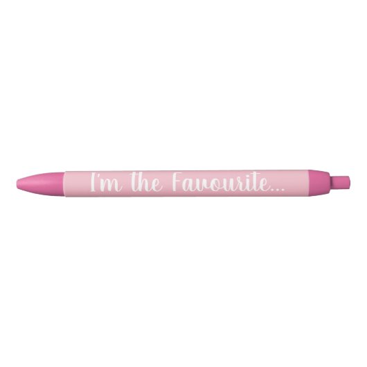 'Ik ben de favoriete' roze pen (Voorkant)