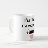 Ik ben de favoriete tante Black en Roze Mok (Voorkant links)