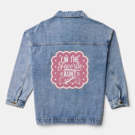 Ik ben de favoriete tante denim jacket (Achterkant)