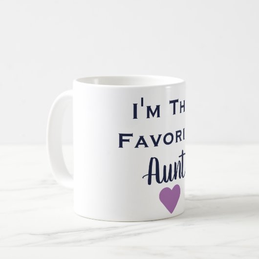 Ik ben de favoriete tante Navy en Paarse Mok (Voorkant links)
