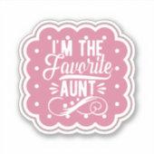 Ik ben de favoriete tante sticker (Voorkant)