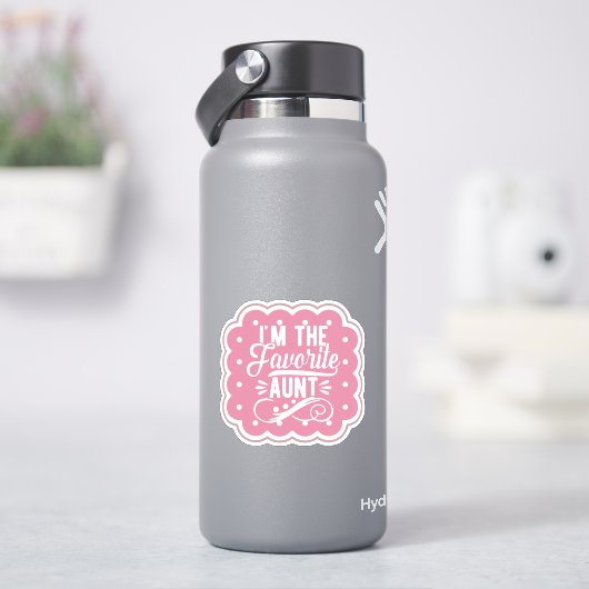 Ik ben de favoriete tante sticker (HydroFlask)