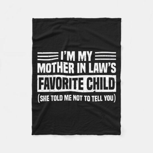 Ik ben de favoriete zoon/dochter van mijn schoonmo fleece deken (Voorkant)