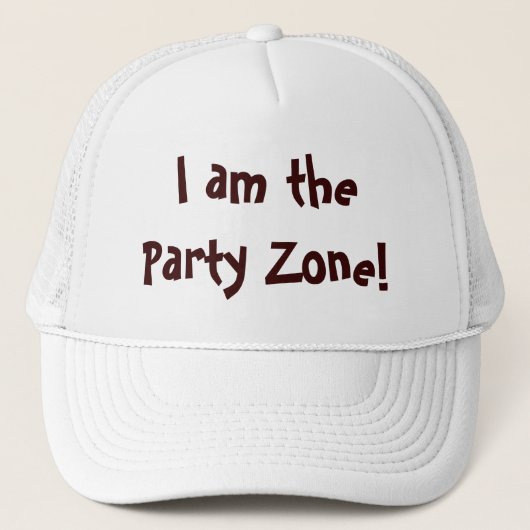 Ik Ben De Feestzone Grappige Quote Trucker Pet (Voorkant)
