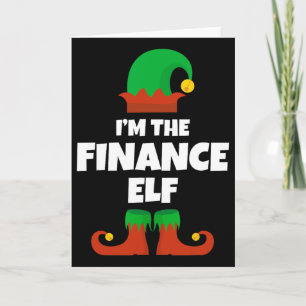 Ik ben de Finance Elf Familie Pyjama Kerst Grappig Kaart