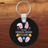 Ik ben de financieel adviseur Bunny Funny Pasen Da Sleutelhanger (Voorkant)