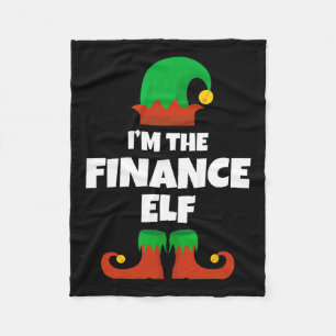 Ik ben de financiën Elf familie pyjama kerst grapp Fleece Deken