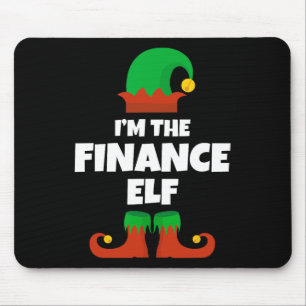 Ik ben de financiën Elf familie pyjama kerst grapp Muismat