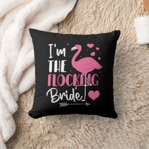 Ik ben de Flocking Bride Flamingo Bachelorette Par Kussen
