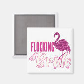 Ik ben de Flocking Bride Fun Glittery Bachelorette Magneet (Voorkant / Achterkant)