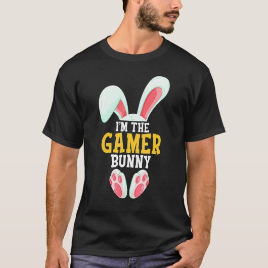 Ik ben de gamer Bunny Funny Matching Family Pasen T-shirt (Voorkant)