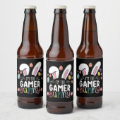 Ik ben de Gamer Bunny Gaming Pasen Matching Bier Etiket (Flessen)