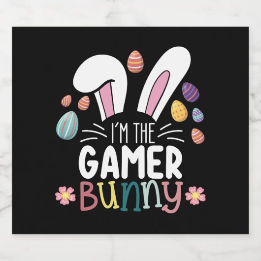 Ik ben de Gamer Bunny Gaming Pasen Matching Bier Etiket (Enkel label)