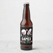 Ik ben de Gamer Bunny Gaming Pasen Matching Bier Etiket (Voorkant)