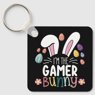 Ik ben de Gamer Bunny Gaming Pasen Matching Sleutelhanger