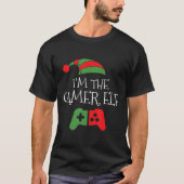 Ik ben de gamer Elf Matching Family Funny Kerstmis T-shirt (Voorkant)