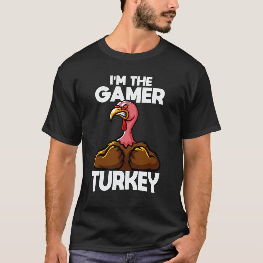 Ik ben de Gamer Turkey Family Thanksgiving T-shirt (Voorkant)