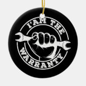 Ik ben de garantie opa monteur engineer vader keramisch ornament (Voorkant)