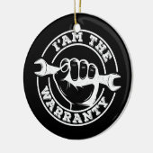Ik ben de garantie opa monteur engineer vader keramisch ornament (Links)