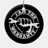 Ik ben de garantie opa monteur engineer vader keramisch ornament (Achterkant)