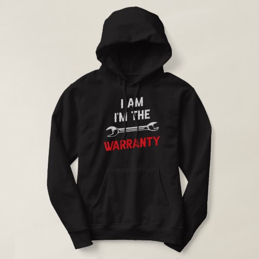 Ik ben de garantie tools hobby auto monteur hoodie (Design voorkant)