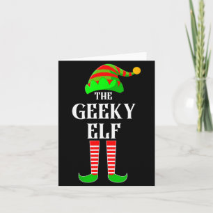 Ik ben de Geeky Elf Familie Matching Kostuum Kerst Kaart