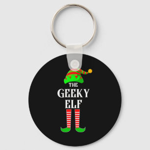 Ik ben de Geeky Elf Familie Matching Kostuum Kerst Sleutelhanger