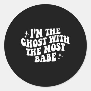 Ik ben de geest met het meest grappige Halloween-u Ronde Sticker