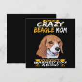 Ik ben de gekke Beagle-mama Kaart (Voorkant / Achterkant)