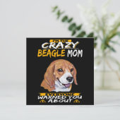 Ik ben de gekke Beagle-mama Kaart (Staand voorkant)