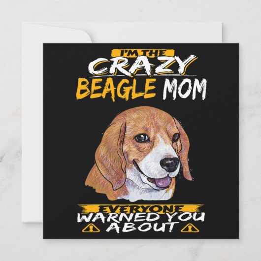 Ik ben de gekke Beagle-mama Kaart (Voorkant)