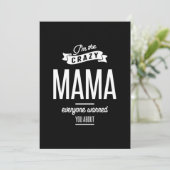 Ik ben de gekke mama die iedereen je waarschuwde. bedankkaart (Staand voorkant)