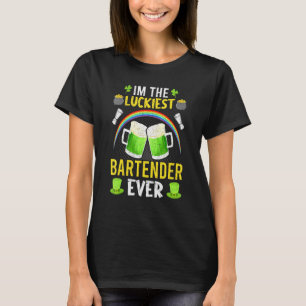 Ik ben de gelukigste barman ooit barman werkend t-shirt