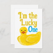 Ik ben de gelukkige, dank je wel kaart (Voorkant / Achterkant)