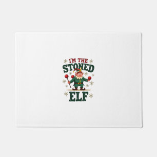 Ik ben de gestenigde elf vintage kerst dabbing Uni Deurmat