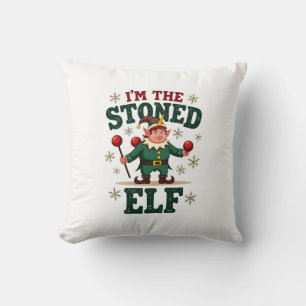 Ik ben de gestenigde elf vintage kerst dabbing Uni Kussen