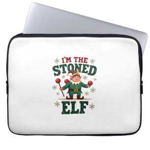 Ik ben de gestenigde elf vintage kerst dabbing Uni Laptop Sleeve