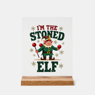Ik ben de gestoneerde elf vintage kerst dabbing Un Acryl Bord