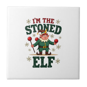 Ik ben de gestoneerde elf vintage kerst dabbing Un Tegeltje