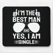 Ik ben de getuige van de bruidegom Funny bruidsmei Muismat (Voorkant)