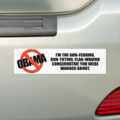 Ik ben de God die conservatief vreest Bumpersticker (Op auto)