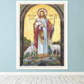 "IK BEN DE GOEDE HERDER" John 10:11 Mozaïek Art Canvas Afdruk (Insitu (Houten vloer))