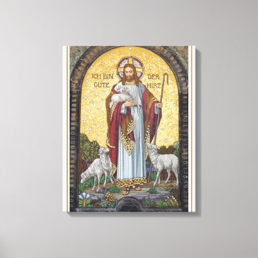 "IK BEN DE GOEDE HERDER" John 10:11 Mozaïek Art Canvas Afdruk (Voorkant)