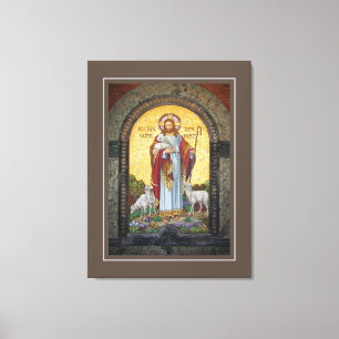 "IK BEN DE GOEDE HERDER" John 10:11 Mozaïek Art Canvas Afdruk