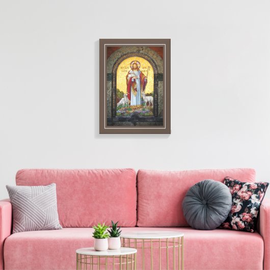 "IK BEN DE GOEDE HERDER" John 10:11 Mozaïek Art Canvas Afdruk (Insitu (Woonkamer))