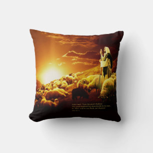 "Ik ben de goede herder. John 10:11 Pillow Kussen