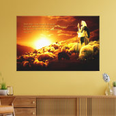 "Ik ben de goede herder. Opgespannen canvas (Insitu (Woonkamer))
